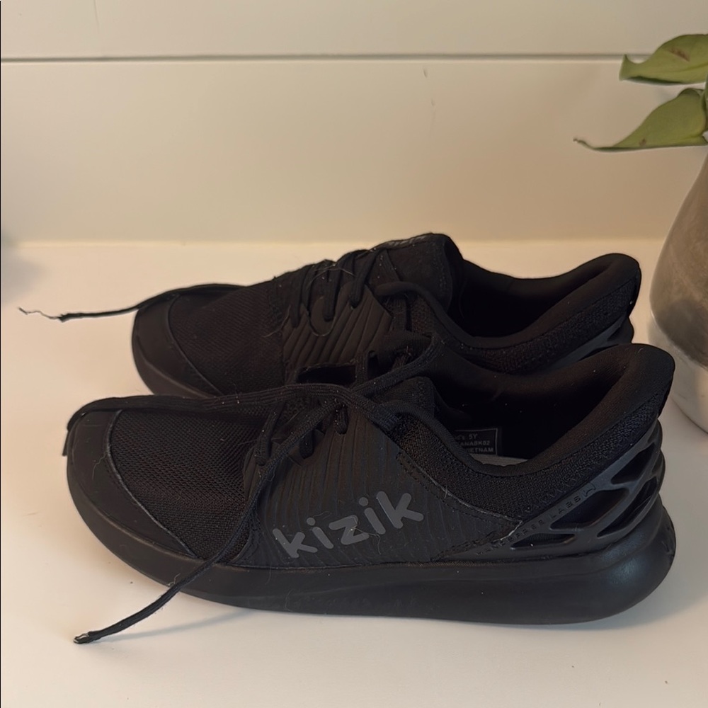 Kizik Kids Black Slip-On Sneakers